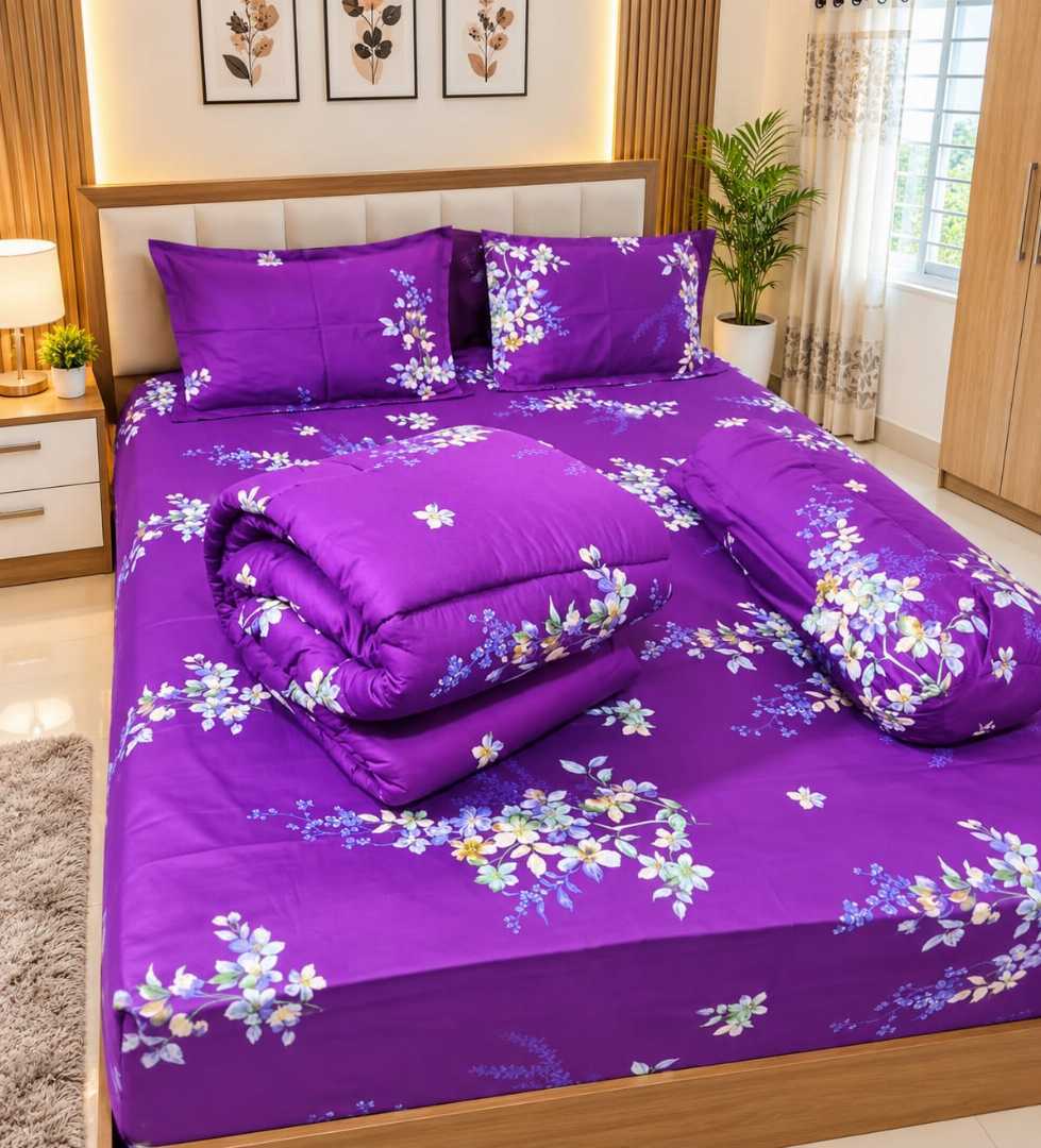 Premium,Quality,Luxury,Twill,Cotton,Fabrics,Comforter,5,Pcs,Set
